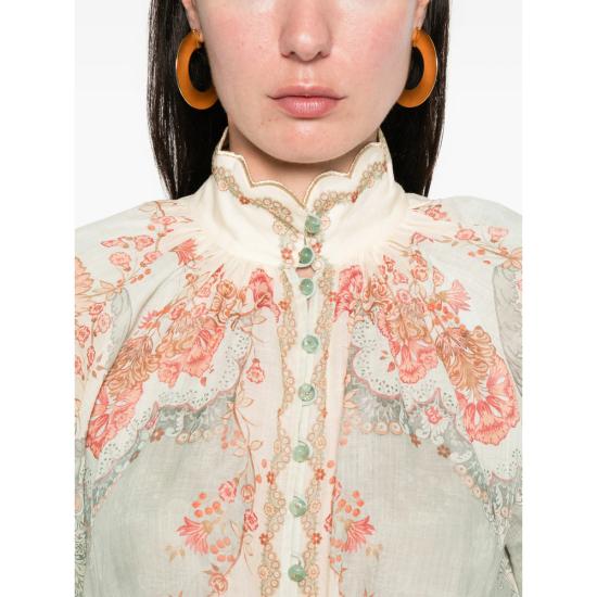 26SS 짐머만 블라우스 4273TRS263 WALLP BLUE - ZIMMERMANN