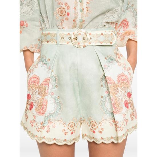 26SS 짐머만 숏팬츠 4558ARS263 WALLP BLUE NEUTRALS - ZIMMERMANN