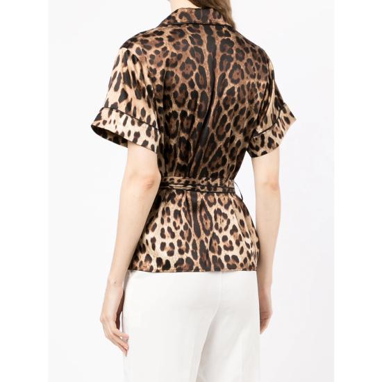 26SS 돌체앤가바나 블라우스 F5G67T FSAXY HY13M BROWN BLACK - DOLCE & GABBANA