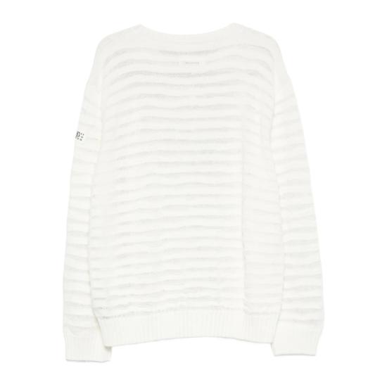 26SS MM6 메종마르지엘라 스웨터 M13208 SH0HL0036 101 WHITE - MM6 MAISON MARGIELA
