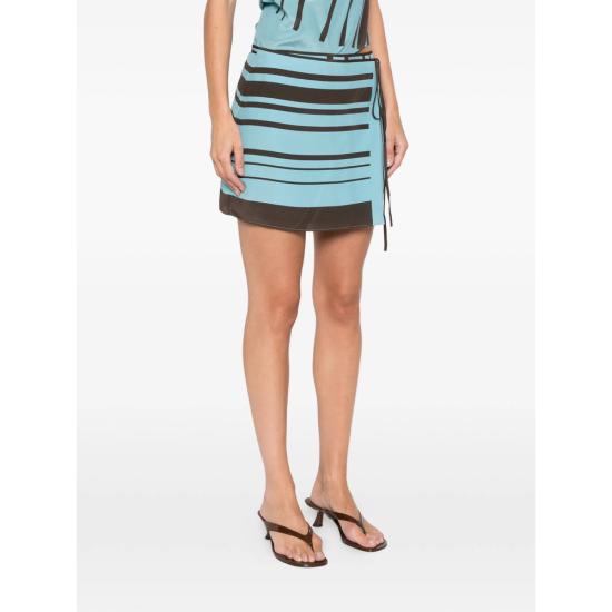 26SS 서 더 레이블 숏 스커트 SIR425 3028 MINST BLUE BROWN - SIR. THE LABEL