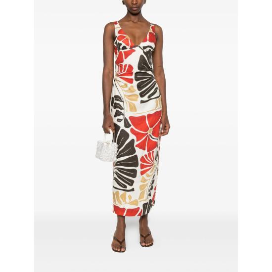 26SS 서 더 레이블 미디 원피스 SIR425 1023 ROSSO WHITE RED - SIR. THE LABEL