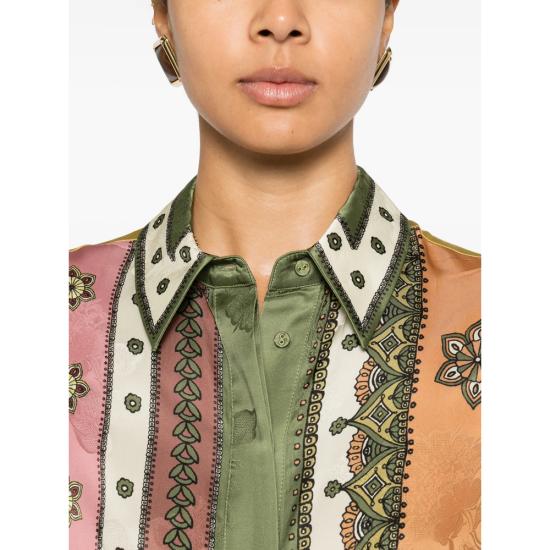 26SS 알레메 블라우스 6418T MULTI GREEN - ALEMAIS