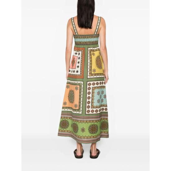 26SS 알레메 롱 원피스 6416D MULTI GREEN - ALEMAIS