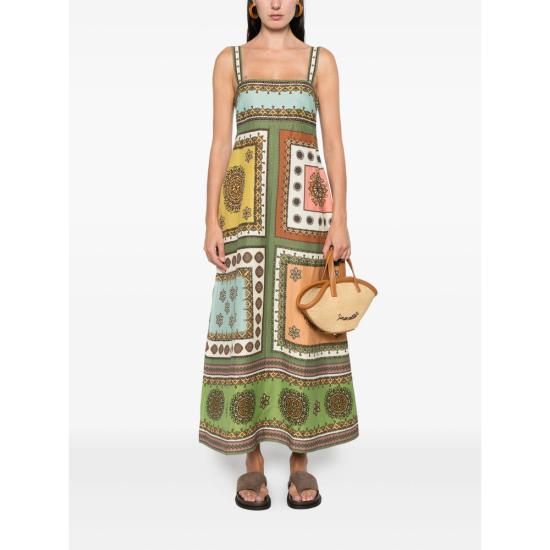 26SS 알레메 롱 원피스 6416D MULTI GREEN - ALEMAIS