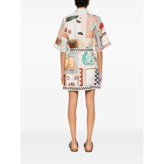 26SS 알레메 미디 원피스 6308D MULTI NEUTRALS - ALEMAIS