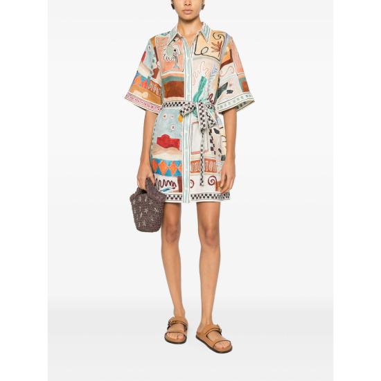 26SS 알레메 미디 원피스 6308D MULTI NEUTRALS - ALEMAIS