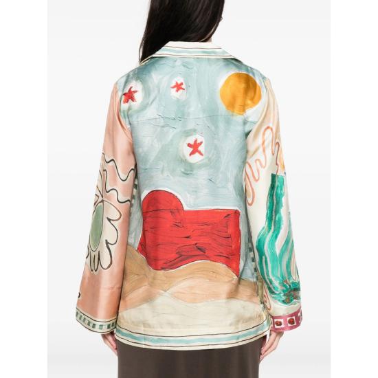 26SS 알레메 블라우스 6298T MULTI NEUTRALS BLUE - ALEMAIS