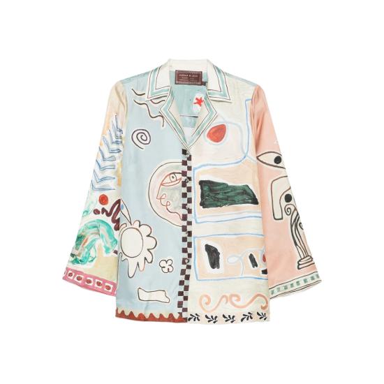 26SS 알레메 블라우스 6298T MULTI NEUTRALS BLUE