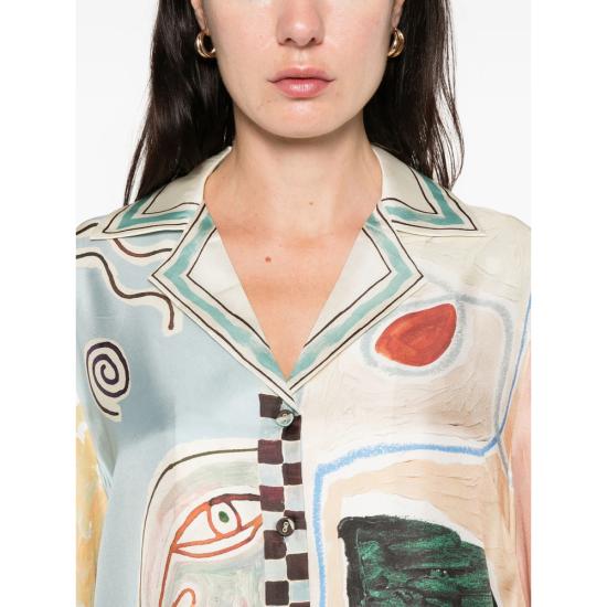 26SS 알레메 블라우스 6298T MULTI NEUTRALS BLUE - ALEMAIS