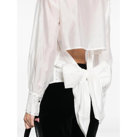 25FW 네버풀리드레스드 블라우스 NFDTO1861 TIE BACK WHITE - NEVER FULLY DRESSED