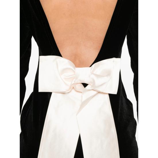 25FW 네버풀리드레스드 미디 스커트 NFDDR3032 VELVET BOW BLACK - NEVER FULLY DRESSED