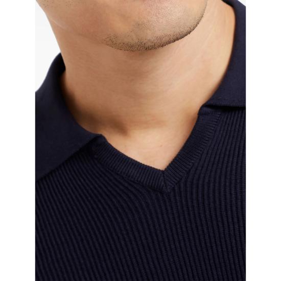 26SS 브루넬로 쿠치넬리 잉글리시 립 코튼 니트 폴로셔츠 M29400015 CW425 BLUE - BRUNELLO CUCINELLI