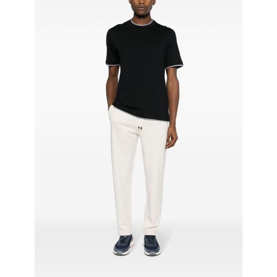 26SS 브루넬로 쿠치넬리 반팔 티셔츠 M0B137427 CCB75 BLACK - BRUNELLO CUCINELLI