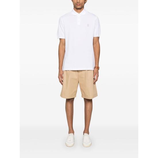 26SS 브루넬로 쿠치넬리 폴로 티셔츠 ME8548788 CK640 WHITE - BRUNELLO CUCINELLI