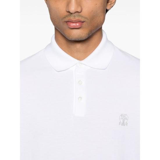 26SS 브루넬로 쿠치넬리 폴로 티셔츠 ME8548788 CK640 WHITE - BRUNELLO CUCINELLI
