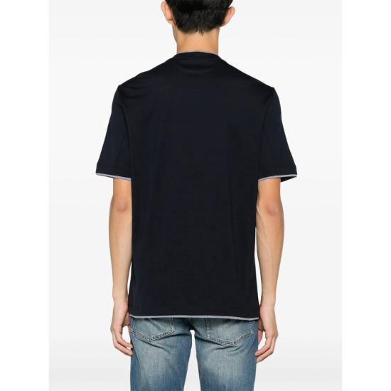 26SS 브루넬로 쿠치넬리 반팔 티셔츠 M0B137427 CW893 BLUE - BRUNELLO CUCINELLI