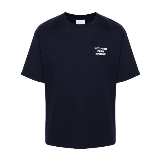 26SS 드롤드무슈 반팔 티셔츠 PERM TS203 CO002 NAVY BLUE