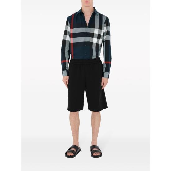 26SS 버버리 체크 코튼 긴팔 셔츠 8073216 SUMMERTON A1960 BLUE RED - BURBERRY