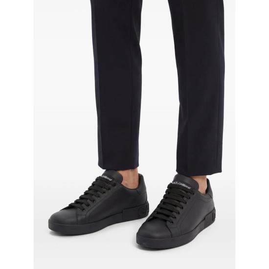 26SS 돌체앤가바나 카프스킨 포르토피노 스니커즈 CS1772 A1065 80999 BLACK - DOLCE & GABBANA