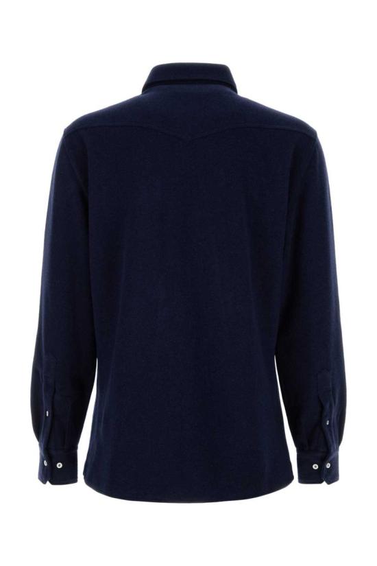 25FW 브루넬로 쿠치넬리 스냅 버튼 포켓 셔츠 MM840KC01 C8241 BLUE - BRUNELLO CUCINELLI