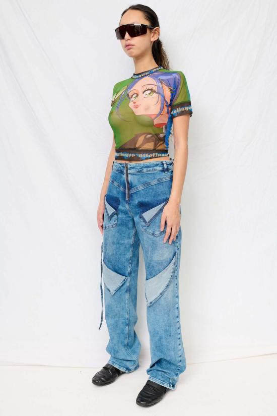  오토링거 데님 팬츠 오톨링거 블루 워시 루즈핏 청바지 - OTTOLINGER