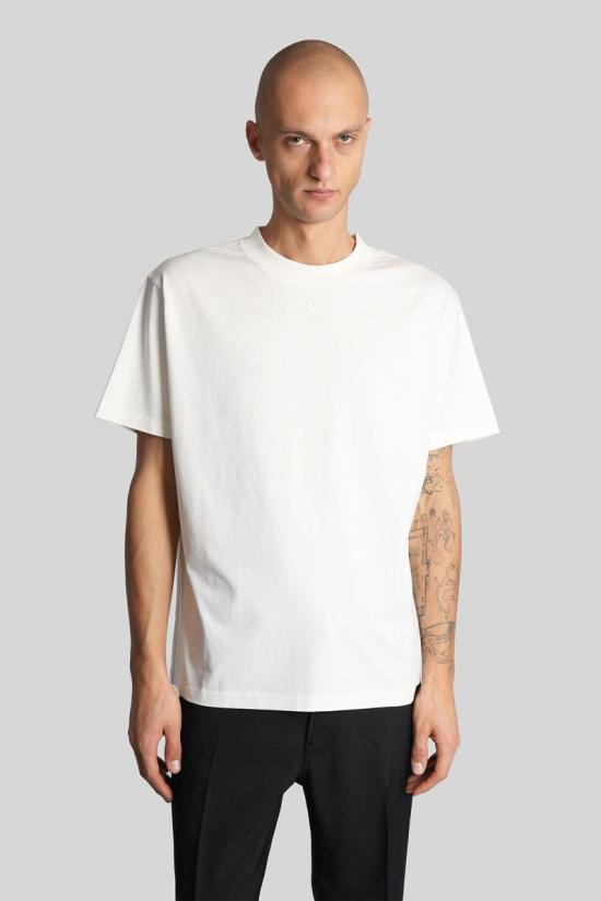 25FW 쿠레쥬 반팔 티셔츠 430114 325JTS203JS0233 WHITE