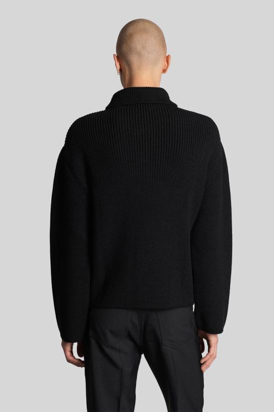 25FW 쿠레쥬 집업 니트 430109 325MPU243FI0036 Black - COURREGES