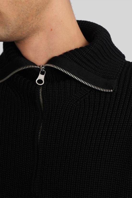 25FW 쿠레쥬 집업 니트 430109 325MPU243FI0036 Black - COURREGES