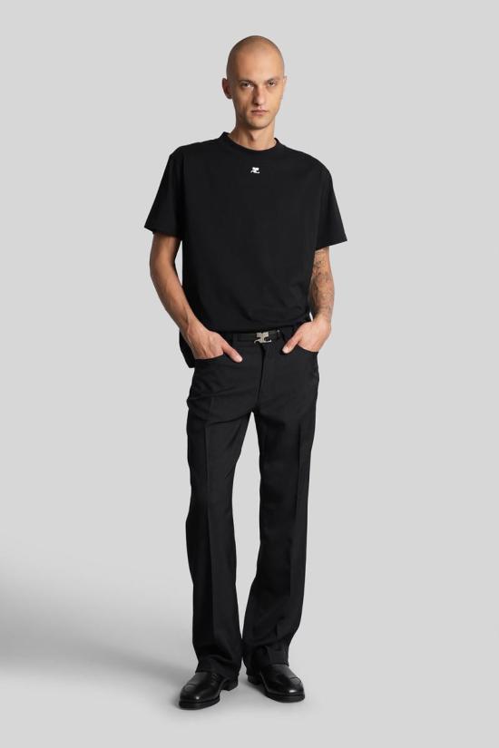 25FW 쿠레쥬 반팔 티셔츠 430115 325JTS203JS0233 Black - COURREGES