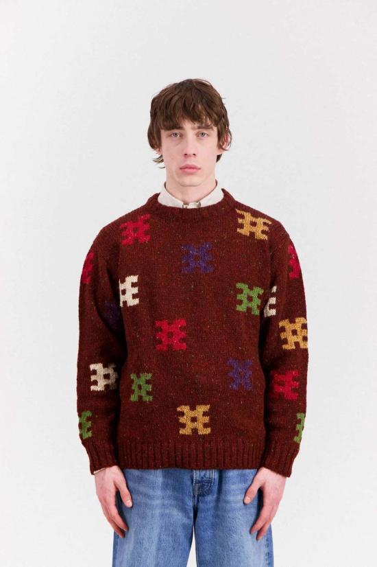  하울린 스웨터 디스턴트 에코스  버건디 - HOWLIN