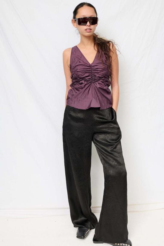  퍼머넌트 베케이션 블라우스 퍼플 코쿤 탑 - PERMANENT VACATION