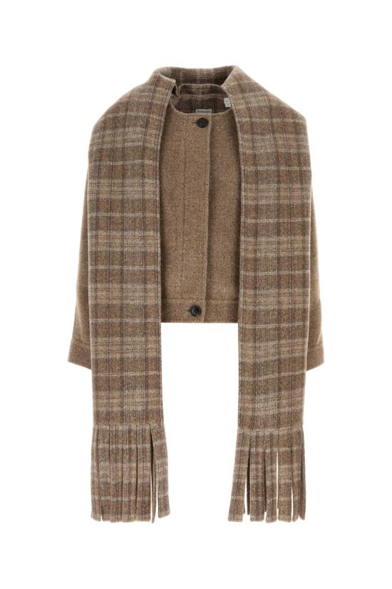 25FW 버버리 디테처블 스카프 울 블렌드 자켓 8114465 C3822 Camel
