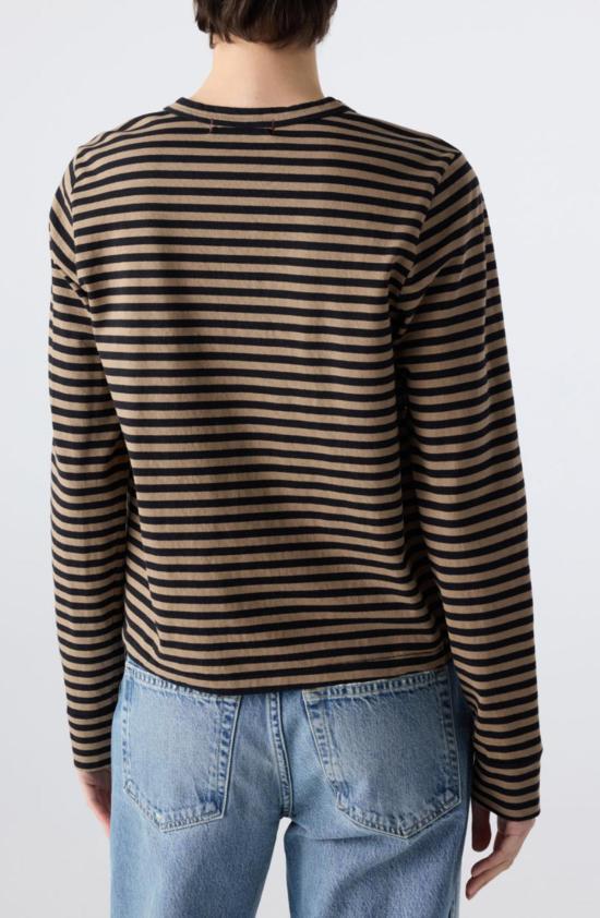  아모 데님 긴팔 티셔츠 러브 L/S 스트라이프 티셔츠 - AMO DENIM