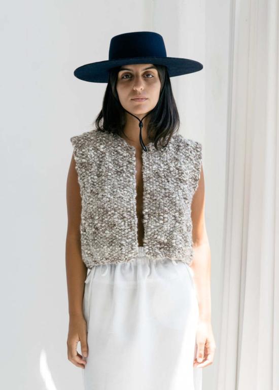  OUND 베스트 파운드 푸모 핸드니트 울 조끼