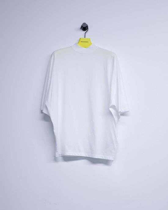  질샌더 반팔 티셔츠 질 샌더 화이트 코튼 모크넥 티셔츠 - JIL SANDER