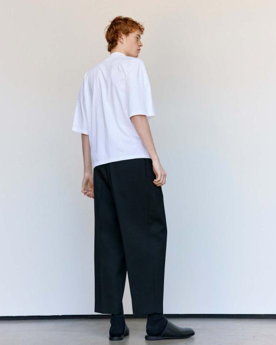 질샌더 반팔 티셔츠 질 샌더 화이트 코튼 모크넥 티셔츠 - JIL SANDER