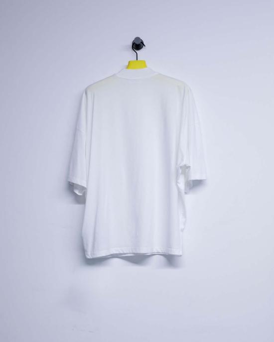  질샌더 반팔 티셔츠 질 샌더 화이트 코튼 모크넥 티셔츠 - JIL SANDER