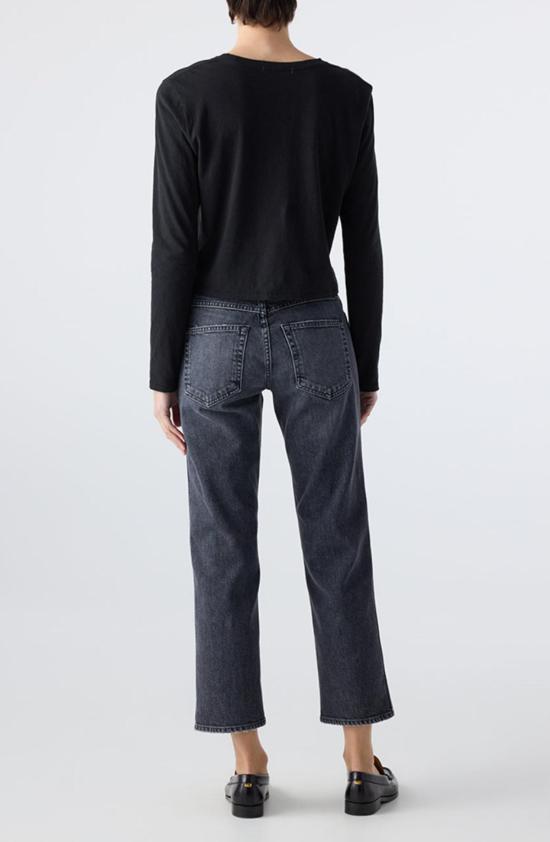  아모 데님 데님 팬츠 리비 미드 라이즈 진 스모킨 - AMO DENIM