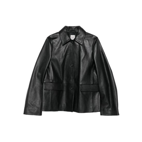 26SS 토템 가죽 자켓 254 WRO0302 LE0007 001 BLACK