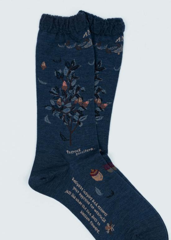  안티파스티 양말 안티파스트 바람과 도토리나무  네이비 - ANTIPAST