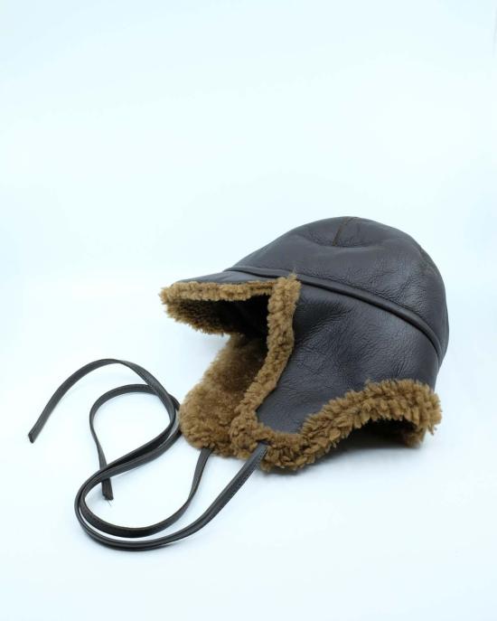  카미엘 포트젠스 이어플랩 캡 카미엘 포르겐스 램스킨 시어링  브라운