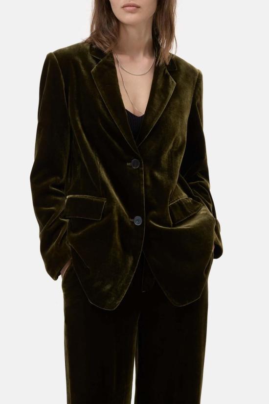  클로즈드 수트 자켓 닫힌 롤라 벨벳 블레이저 마쉬 그린 - CLOSED