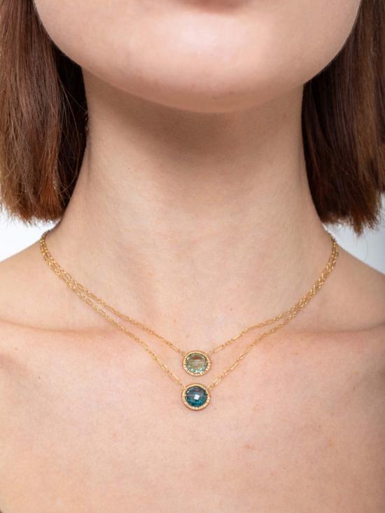  다나 켈린 목걸이/팬던트 그린 앤 티일 쿼츠 더블 네크리스