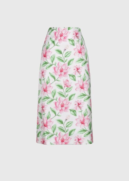 25FW 모스키노 롱 스커트 AEF252D 01215459AEF2001 White DOM