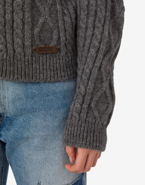 25FW 모스키노 가디건 AEF252E 09125504AEF1506 Grey DOM - MOSCHINO