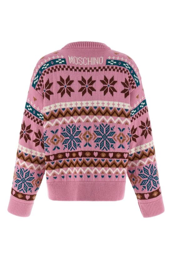 25FW 모스키노 스웨터 AEF252D 09165405AEF1210 Pink DOM - MOSCHINO