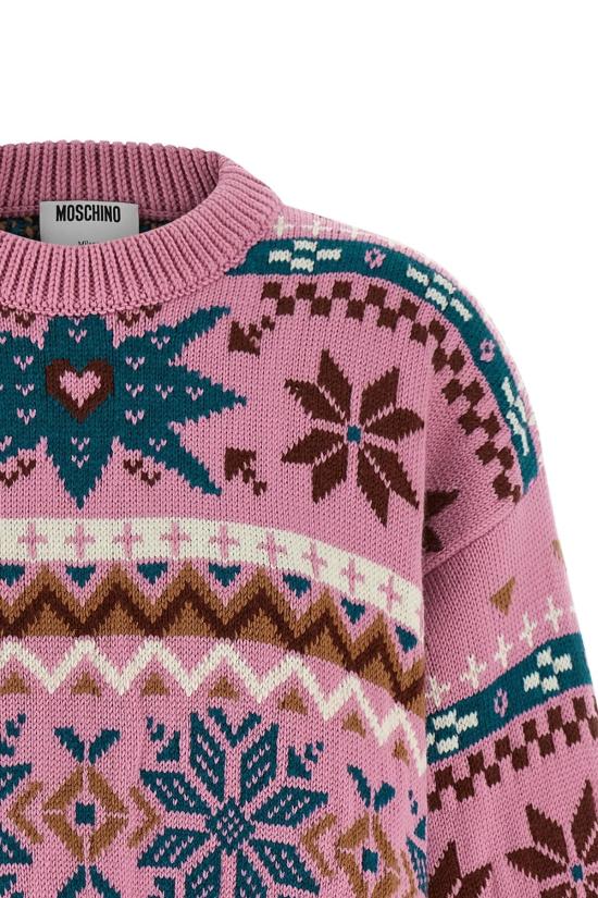 25FW 모스키노 스웨터 AEF252D 09165405AEF1210 Pink DOM - MOSCHINO