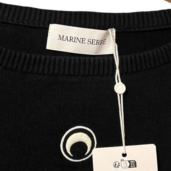 24FW 마린세르 스웨터 MRSW242PRST054BK BLACK DOM - MARINE SERRE