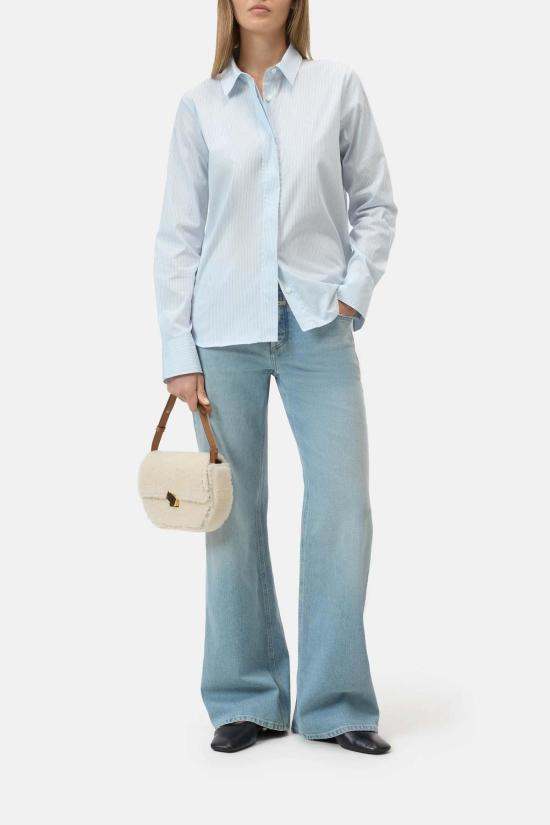  클로즈드 셔츠 닫힌 클래식 버튼 다운 셔츠 노르딕 블루